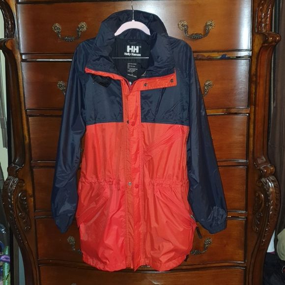 Men's Helly Hansen Colorblock Waterproof Rain Parka sz Med - Picture 2 of 6